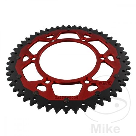 Corona ZF Dual 52 Dientes Paso 520 Rojo | Motos Camaral