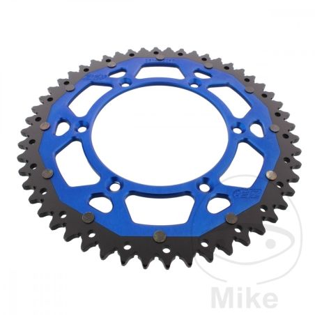 Corona Dual ZF 52 Dientes Paso 520 Azul | Motos Camaral