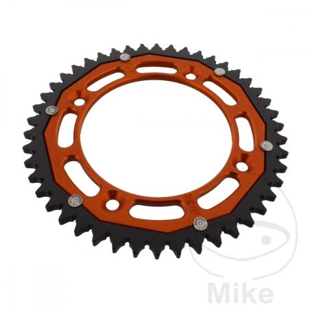 Corona ZF Dual 46 Dientes Paso 428 Naranja | Motos Camaral