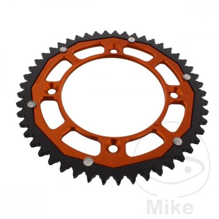 Corona dual ZF 49D Paso 428 Naranja | Motos Camaral