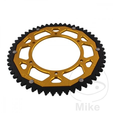 Corona dual ZF 53D Paso 420 Dorada | Motos Camaral