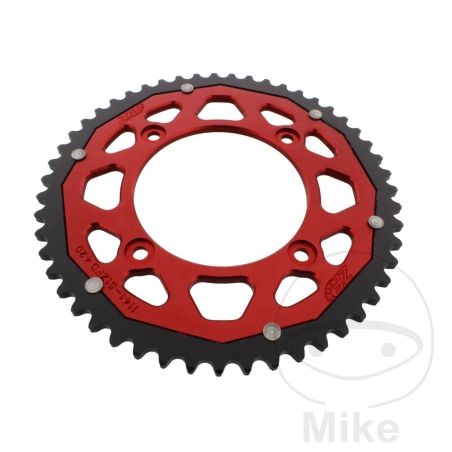 Corona ZF Dual 51 Dientes Paso 420 Roja | Motos Camaral