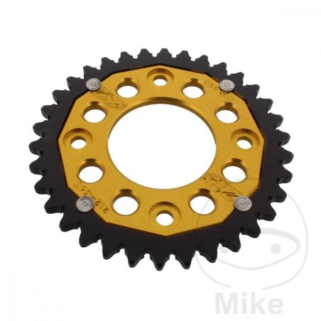 Corona Dual ZF 34 Dientes Paso 420 Dorada | Motos Camaral