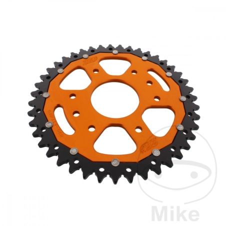 Corona Dual ZF 43 Dientes Paso 520 Naranja | Motos Camaral