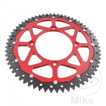 Corona Dual ZF 63D Paso 428 Roja | Motos Camaral