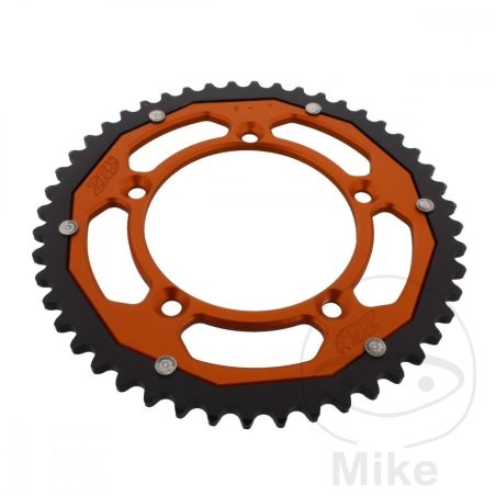 Corona Dual ZF 48 Dientes Paso 420 Naranja | Motos Camaral