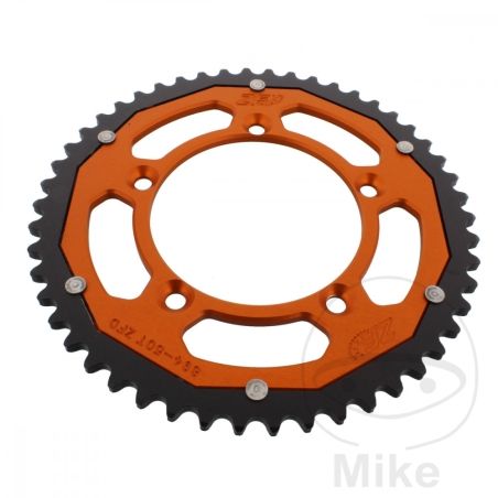 Corona Dual ZF 50 Dientes Paso 420 Naranja | Motos Camaral
