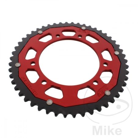 Corona Dual ZF 50 Dientes Paso 420 Roja | Motos Camaral