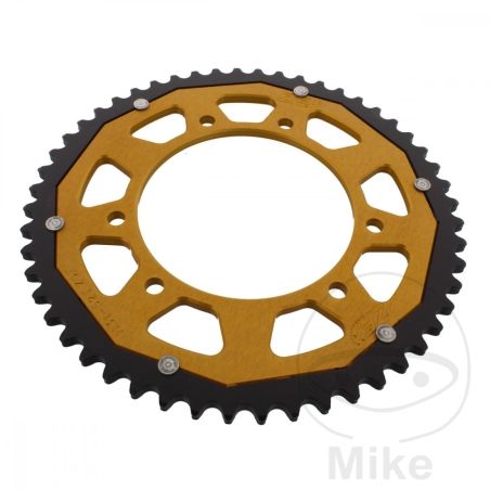 Corona ZF Dual 52 Dientes Paso 420 Dorada | Motos Camaral