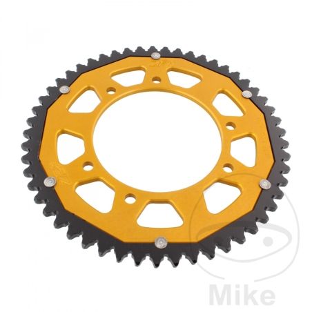 Corona ZF Dual 53 Dientes Paso 420 Dorada | Motos Camaral