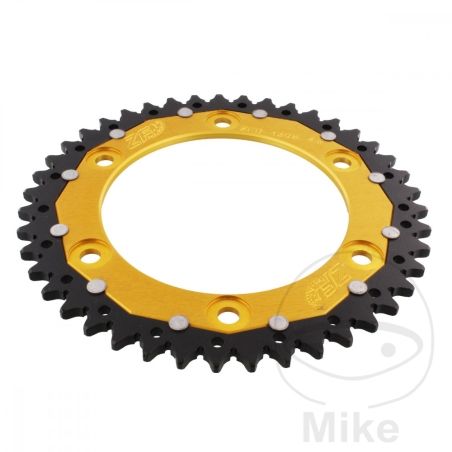 Corona Dual ZF 43 Dientes Paso 520 Dorada | Motos Camaral