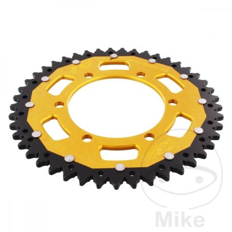 Corona ZF Dual 45 Dientes Paso 520 Dorada | Motos Camaral