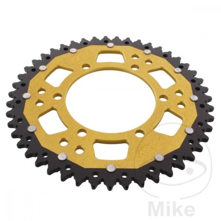 Corona Dual ZF 47 Dientes Paso 520 Dorada | Motos Camaral
