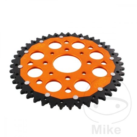 Corona ZF Dual 45 Dientes Paso 520 Naranja | Motos Camaral