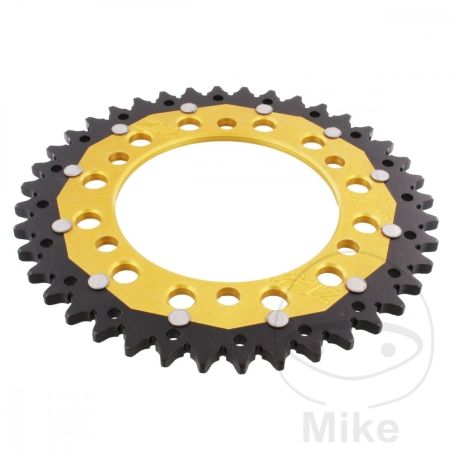 Corona Dual ZF 40 Dientes Paso 520 Dorada | Motos Camaral