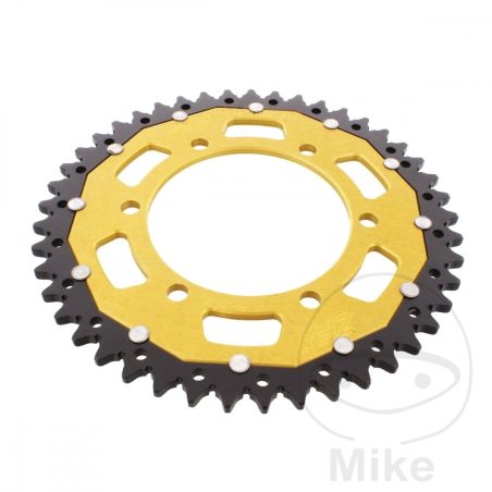 Corona Dual ZF 45 Dientes Paso 520 Dorada | Motos Camaral