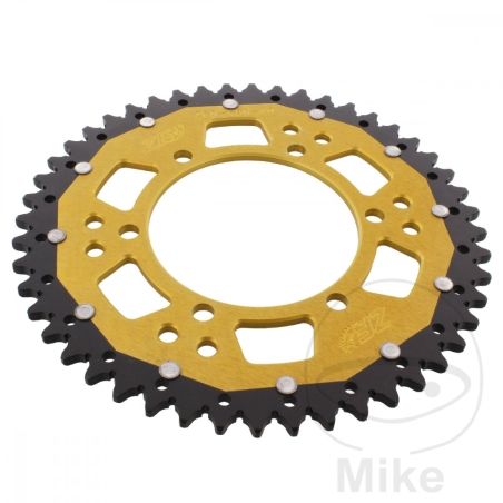 Corona Dual ZF 48 Dientes Paso 520 Dorada | Motos Camaral