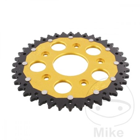 Corona Dual ZF 40 Dientes Paso 520 Dorada | Motos Camaral