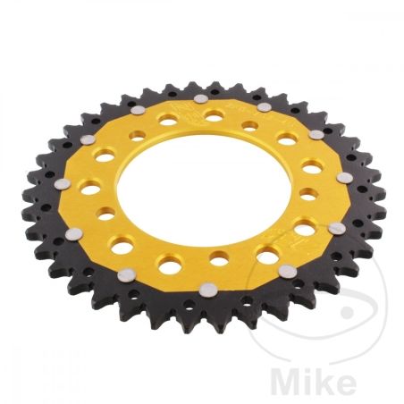 Corona Dual ZF 40 Dientes Paso 520 Dorada | Motos Camaral