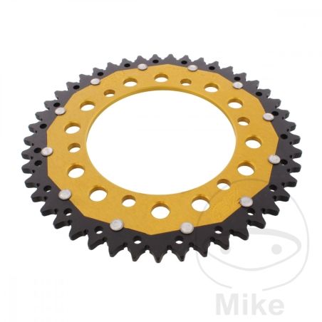 Corona Dual ZF 45 Dientes Paso 520 Dorada | Motos Camaral