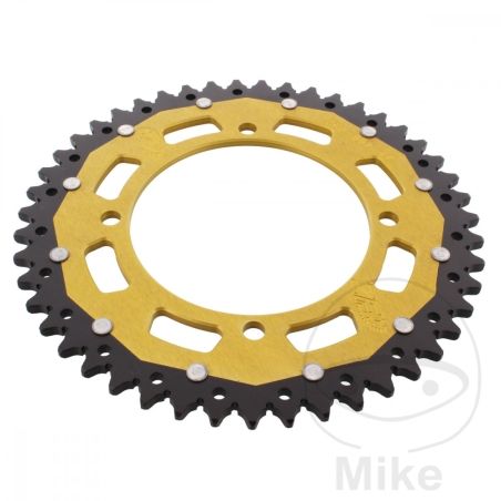 Corona Dual ZF 47 Dientes Paso 520 Dorada | Motos Camaral