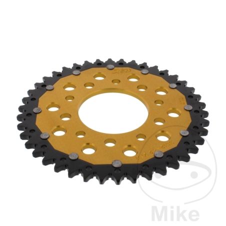 Corona Dual ZF 42 Dientes Paso 525 Dorada | Motos Camaral