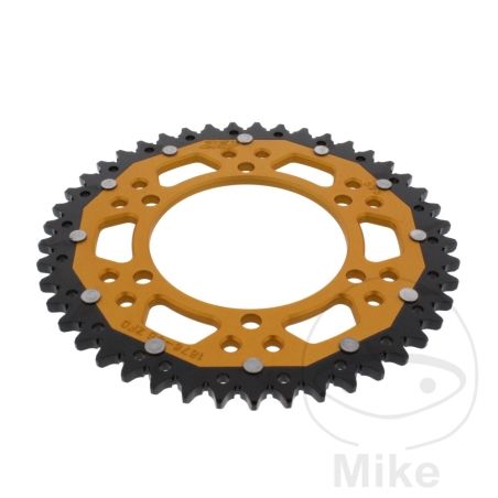 Corona Dual ZF 45 Dientes Paso 525 Dorada | Motos Camaral