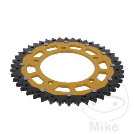 Corona ZF Dual 44 Dientes Paso 525 Dorada | Motos Camaral