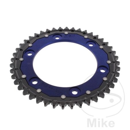 Corona Dual ZF 44 Dientes Paso 530 Azul | Motos Camaral