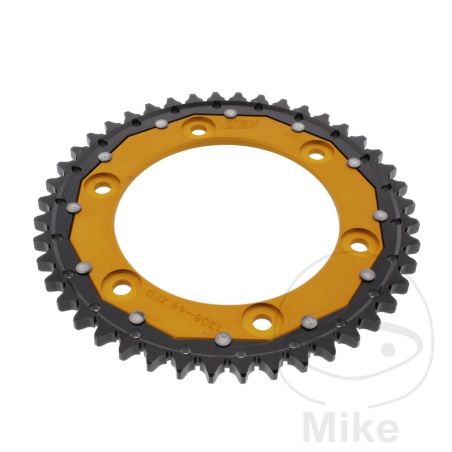 Corona ZF Dual 44 Dientes Paso 530 Dorada | Motos Camaral