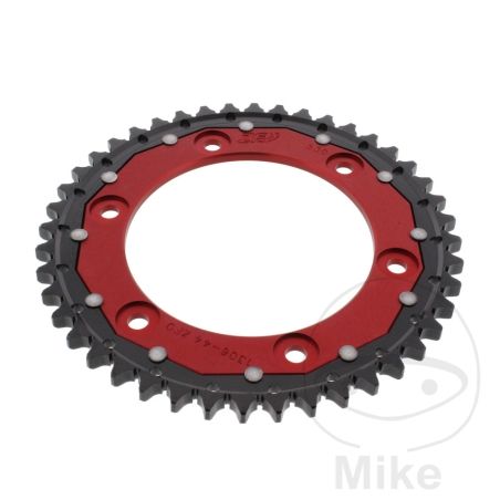 Corona Dual ZF 44 Dientes Paso 530 Roja | Motos Camaral