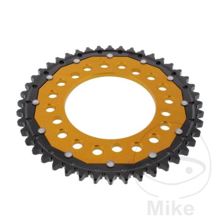 Corona ZF Dual 44 Dientes Paso 530 Dorada | Motos Camaral
