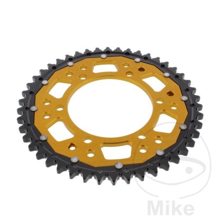 Corona Dual ZF 46 Dientes Paso 530 Dorada | Motos Camaral