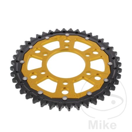 Corona ZF Dual 42 Dientes Paso 530 Dorada | Motos Camaral