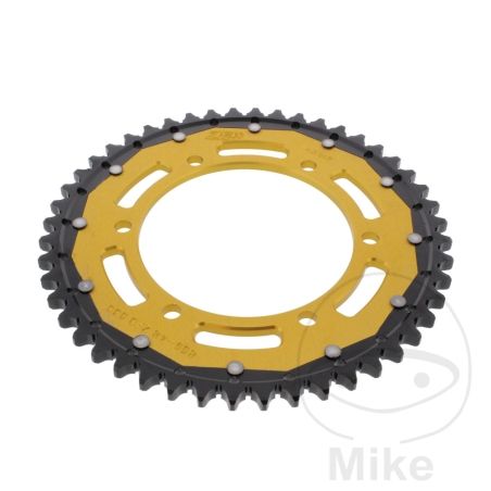 Corona ZF Dual 48 Dientes Paso 530 Dorada | Motos Camaral
