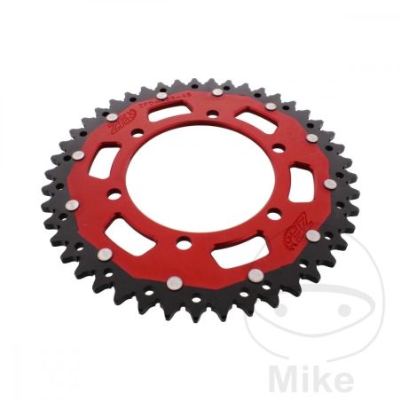 Corona Dual ZF 45 Dientes Paso 520 Roja | Motos Camaral
