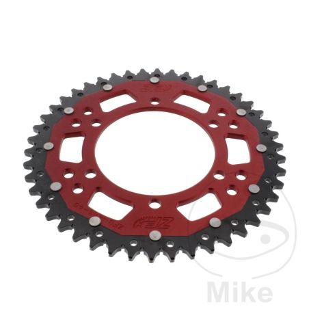 Corona Dual ZF 46 Dientes Paso 520 Roja | Motos Camaral