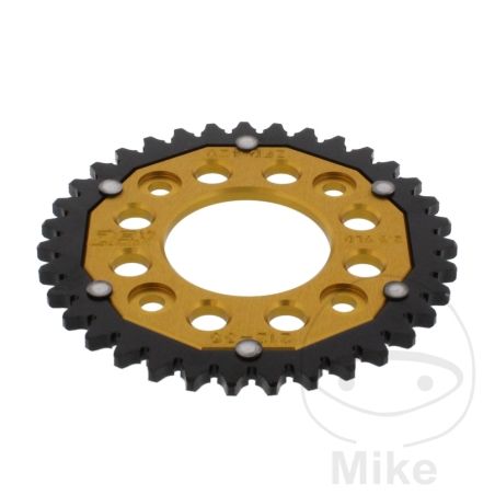 Corona Dual ZF 35 Dientes Paso 420 Dorada | Motos Camaral