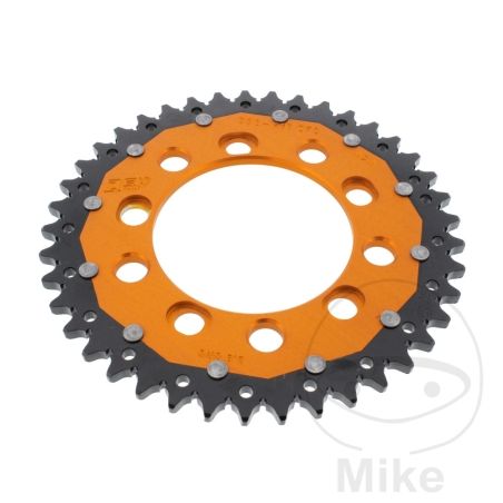 Corona Dual ZF 41D Paso 525 Naranja | Motos Camaral