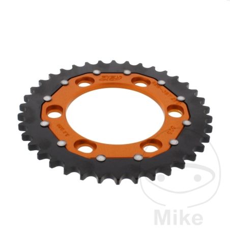 Corona Dual ZF 38 Dientes Paso 525 Naranja | Motos Camaral