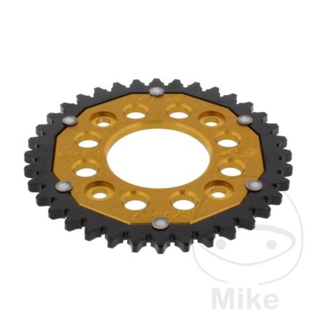 Corona Dual ZF 36D Paso 420 Dorada | Motos Camaral
