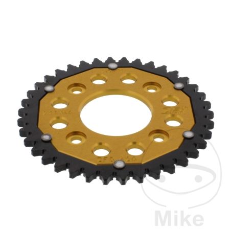 Corona Dual ZF 38 Dientes Paso 420 Dorada | Motos Camaral