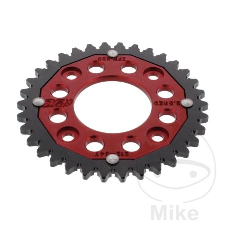 Corona Dual ZF 34 Dientes Paso 420 Roja | Motos Camaral