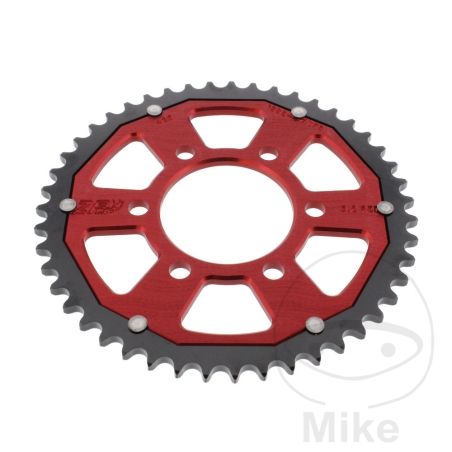 Corona Dual ZF 47 Dientes Paso 428 Roja | Motos Camaral
