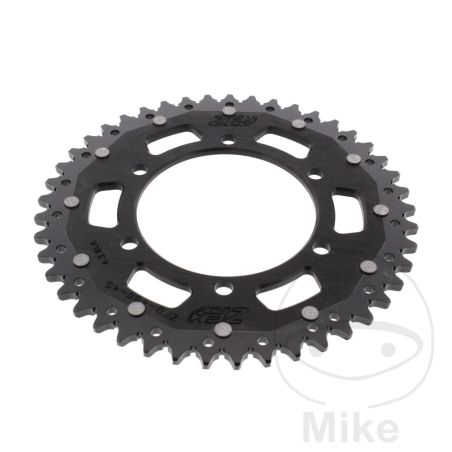 Corona ZF Dual 45 Dientes Paso 520 Negra | Motos Camaral