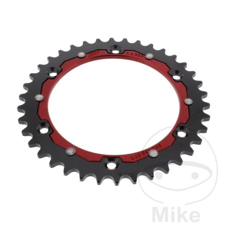 Corona Dual ZF 38 Dientes Paso 520 Roja | Motos Camaral