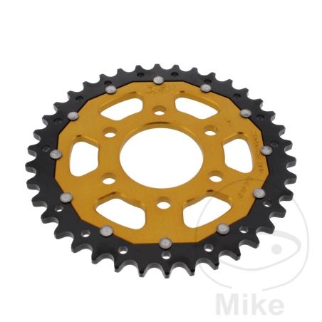 Corona ZF Dual 38 Dientes Paso 525 Dorada | Motos Camaral
