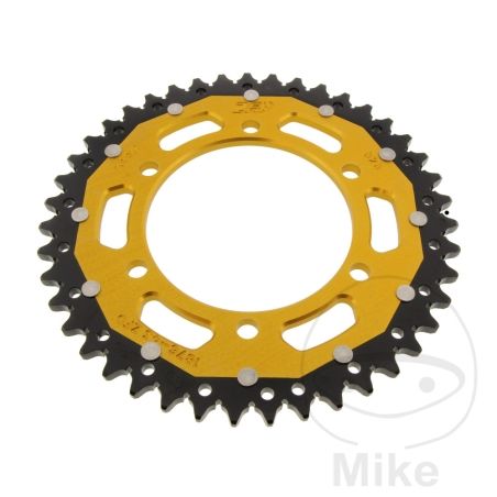 Corona Dual ZF 43 Dientes Paso 525 Dorada | Motos Camaral