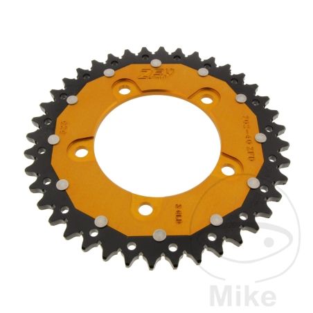 Corona Dual ZF 40 Dientes Paso 525 Dorada | Motos Camaral