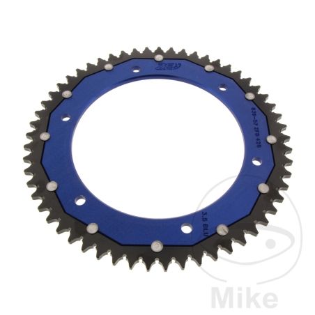 Corona ZF Dual 57 Dientes Paso 428 Azul | Motos Camaral